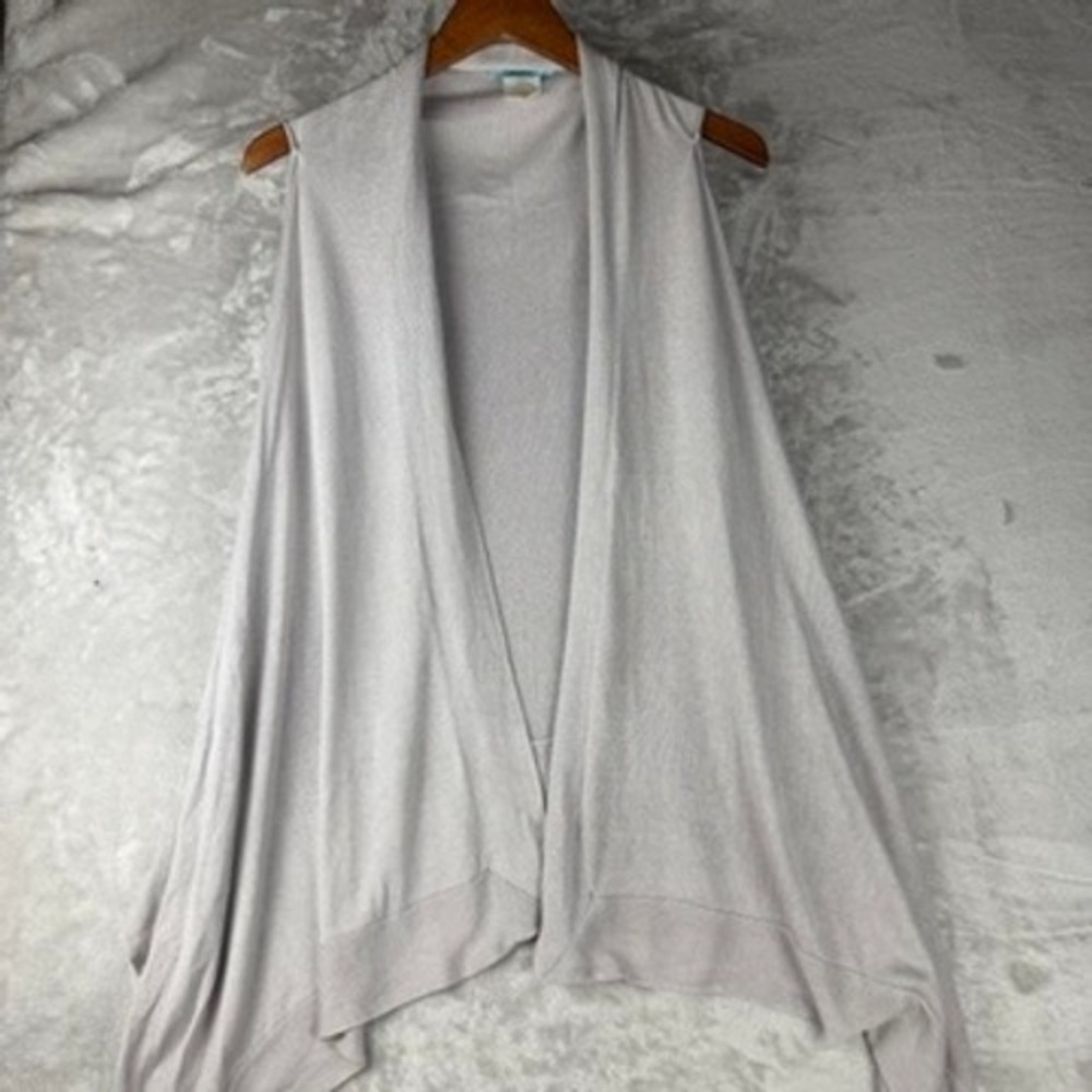 Marciano Womens Gray Sleeveless Knit Cardigan‎ Vest Sweater XS Silk